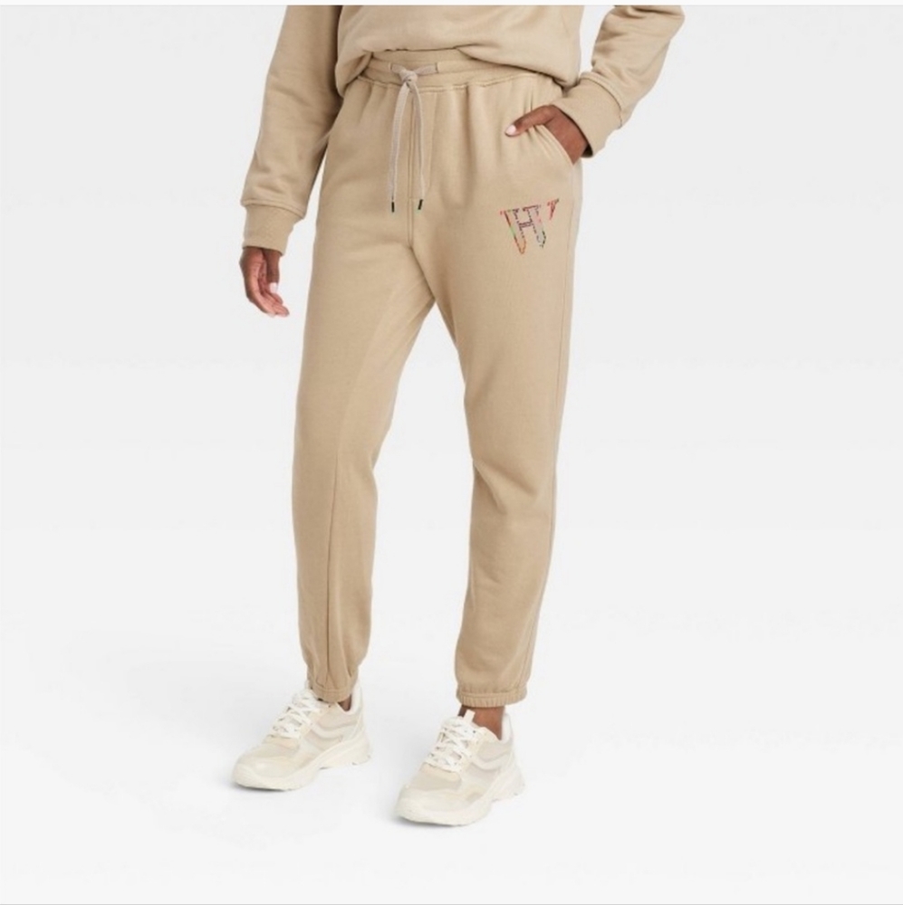 Houston White x Target Cream Logo Jogger Pants